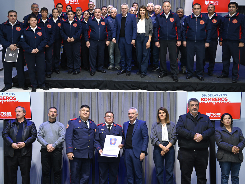 TIGRE/INSTITUCIONALES: Los Bomberos Voluntarios homenajeados en el marco del «Día Nacional del Bombero Voluntario»